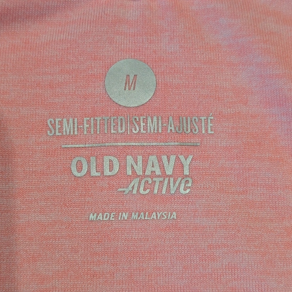 NWOT Old Navy Semi-Fit Half-Zip Long Sleeve Active Top – Bright Orange – M - Picture 3 of 6